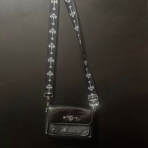 Brighton Black Textured Bag with Silver Accent